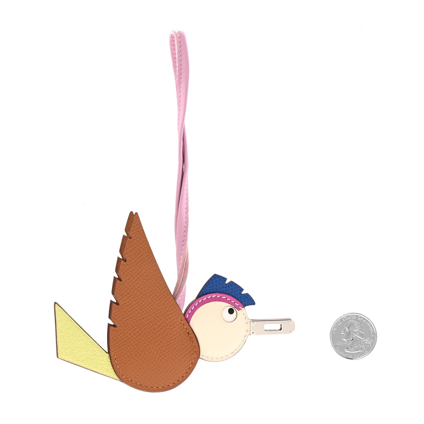 Epsom Swift Chevre Mysore Birdy Bag Charm Mauve Sylvestre Magnolia Jaune Bourgeon Gold Craie