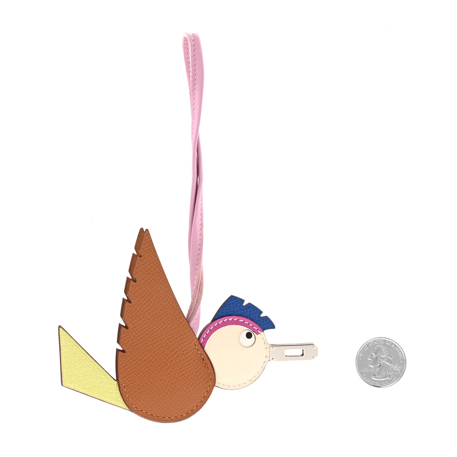 Hermes Epsom Swift Chevre Mysore Birdy Bag Charm Mauve Sylvestre Magnolia Jaune Bourgeon Gold Craie 2 of 4
