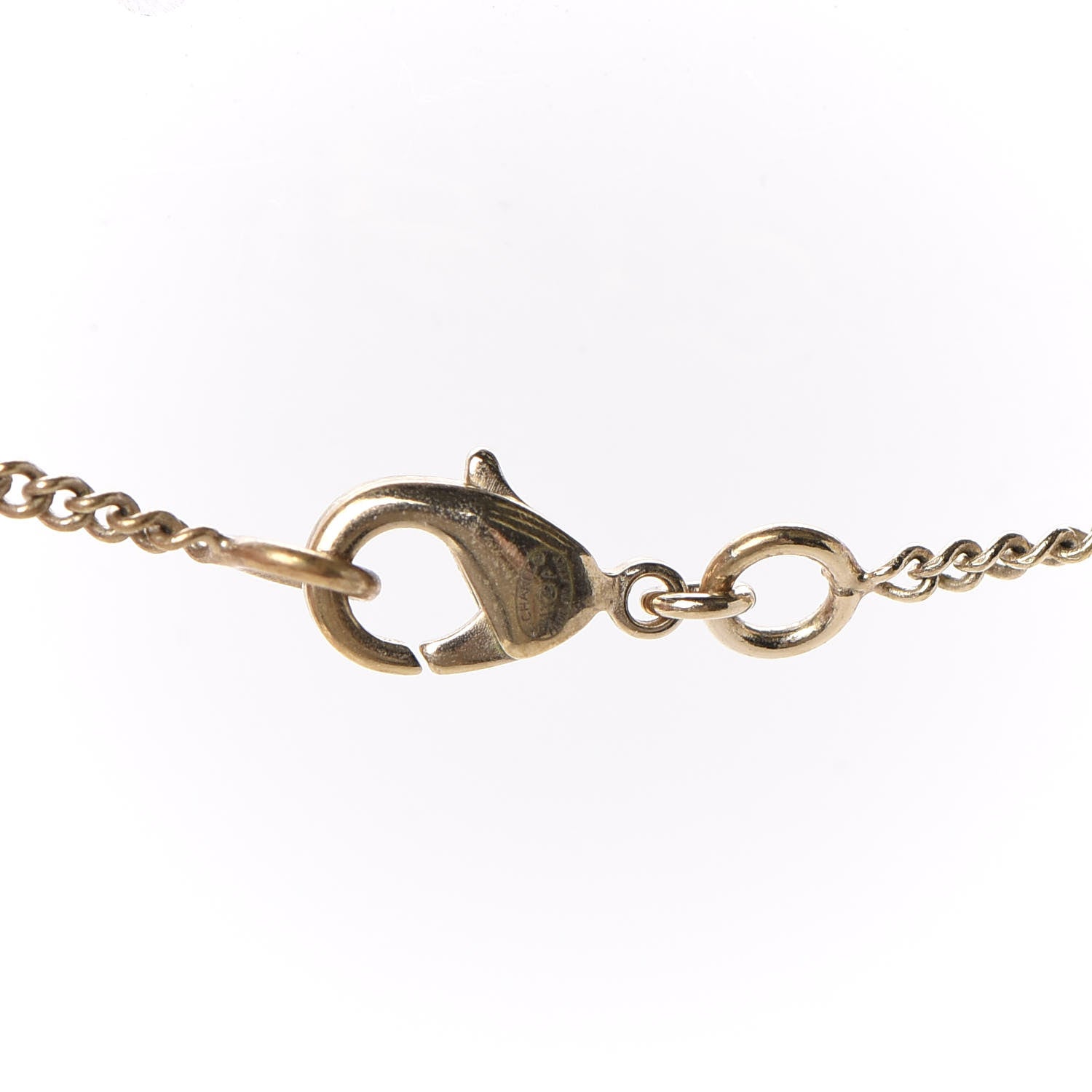 Chanel Logo Necklace Gold 4 of 5