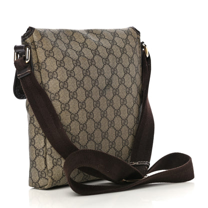 Gucci GG Plus Monogram Small Flap Messenger Bag Beige Dark Brown 3 of 17