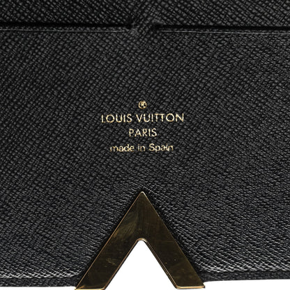 Louis Vuitton Monogram Calfskin Kimono Wallet Black 6 of 7