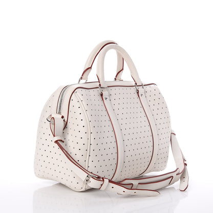 Louis Vuitton Veau Soie Calfskin Perforated SC Bag PM White 3 of 7