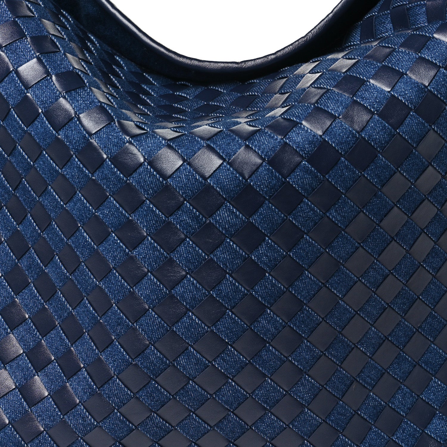 Bottega Veneta Denim Nappa Intrecciato Large Hop Abyss Indigo 7 of 9
