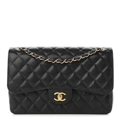 Chanel Caviar Quilted Jumbo Double Flap Black 1 of 10