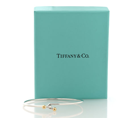 Tiffany Sterling Silver 18K Yellow Gold Hook Bangle Bracelet 4 of 4