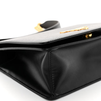 Prada Saffiano Soft Calfskin Chain Crossbody Bag Black 7 of 8