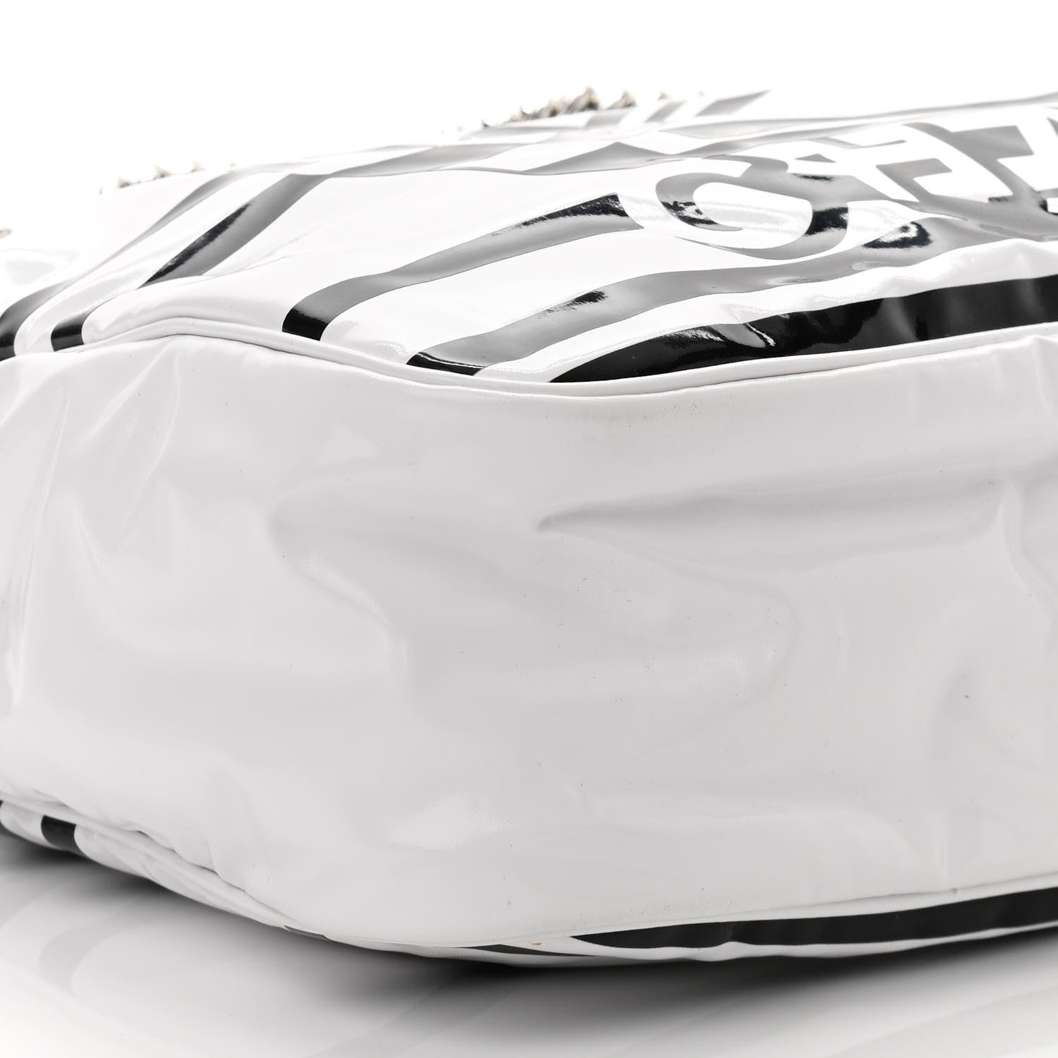 Chanel Vinyl Small La Pausa Camera Case White Black 8 of 9