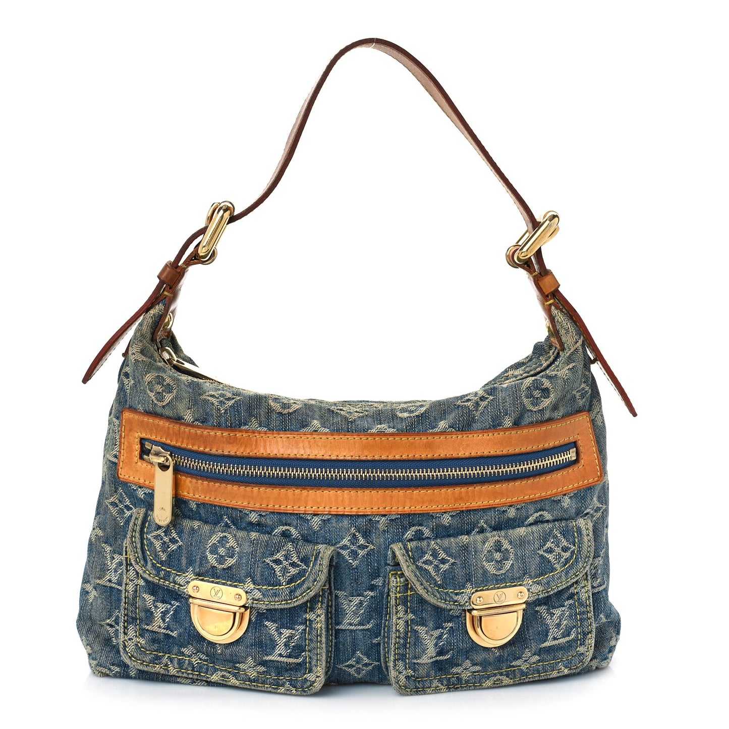 Monogram Denim Baggy PM Blue