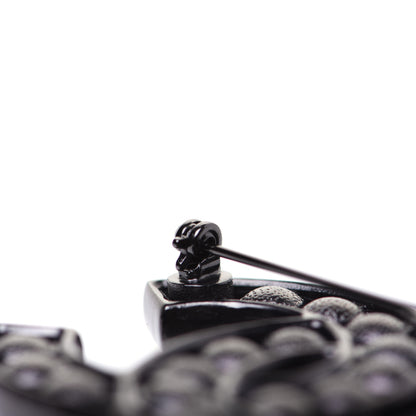 Chanel Crystal CC Brooch Black 6 of 7