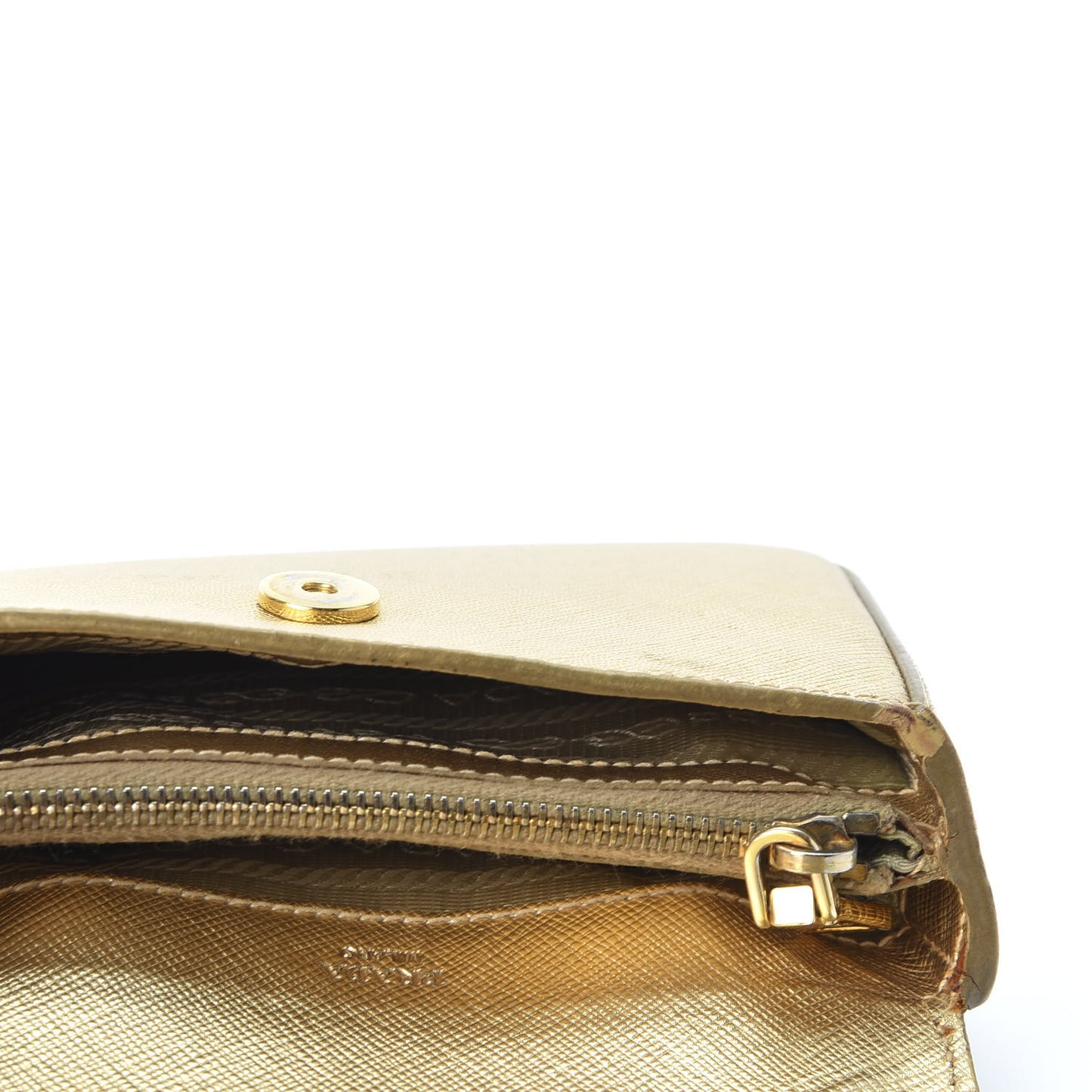 Saffiano Box Clutch Platino