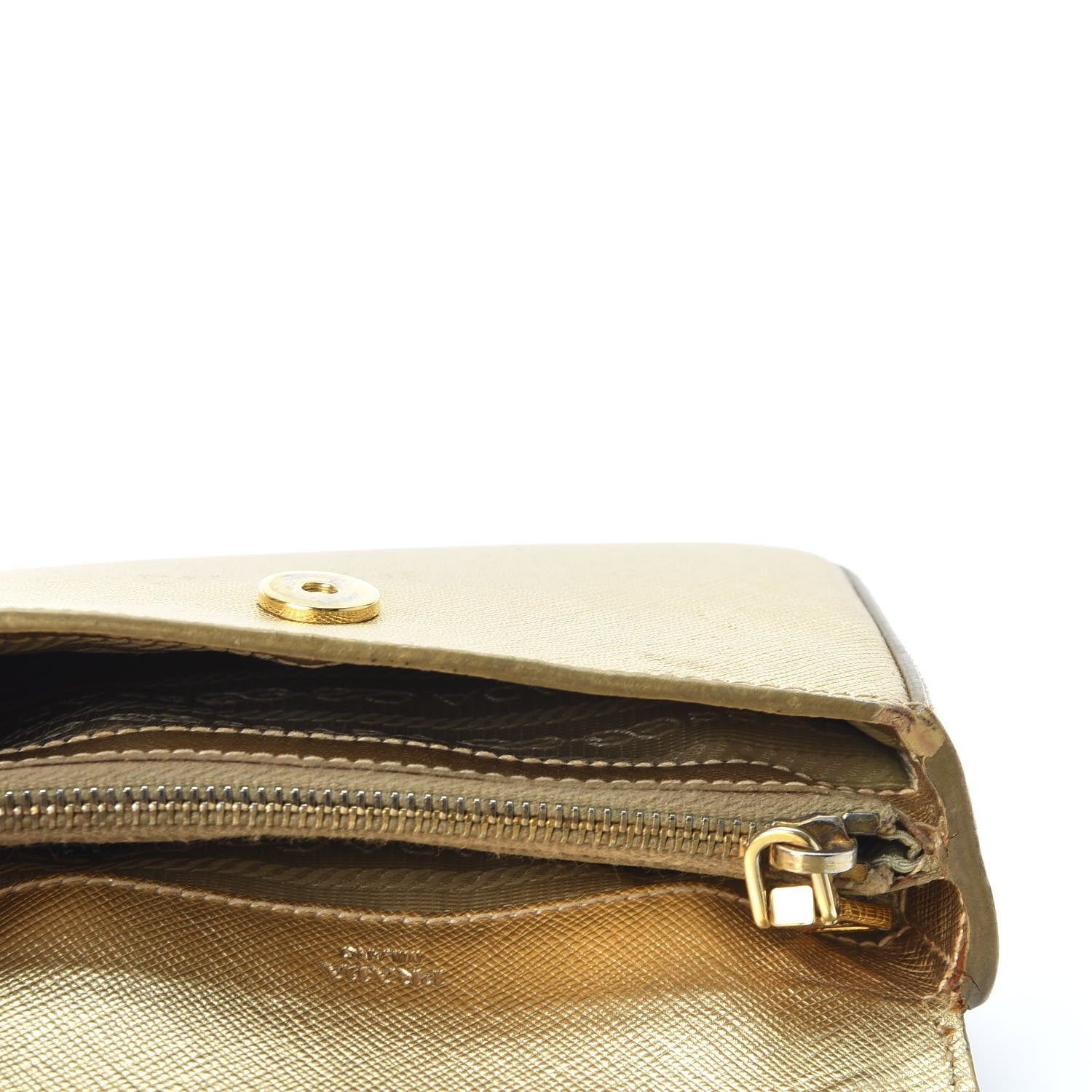 Prada Saffiano Box Clutch Platino 3 of 13