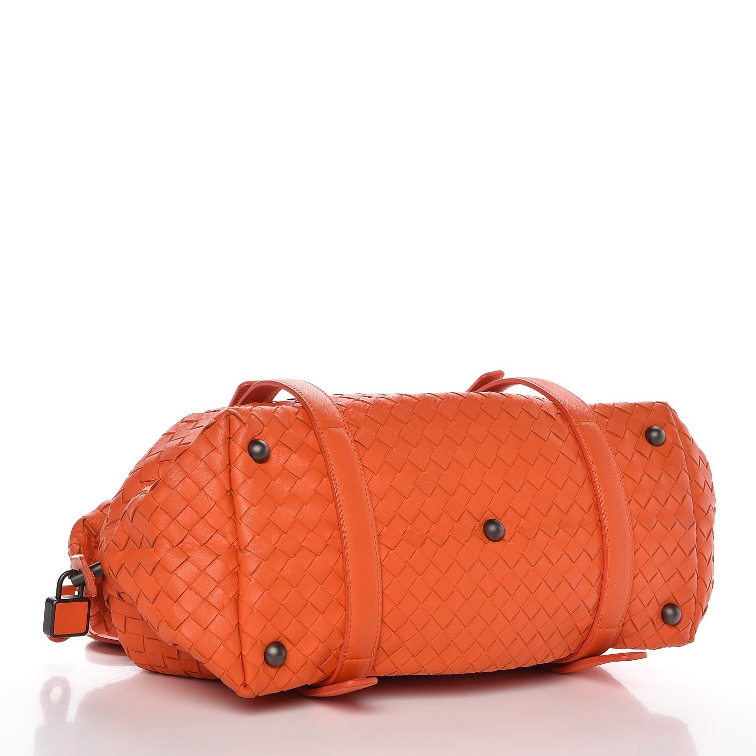 Bottega Veneta Nappa Intrecciato Montaigne Satchel Tangerine 4 of 12