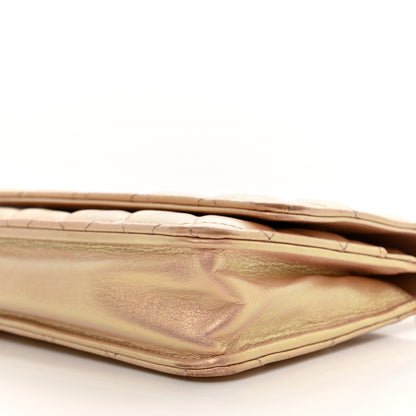 Chanel Iridescent Calfskin Quilted Wallet on Chain WOC Pink 11 of 15