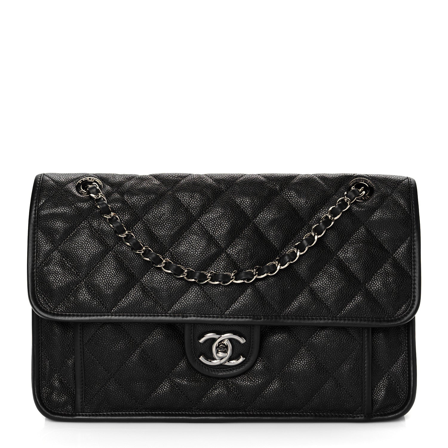 Chanel Caviar Quilted Large French Riviera Flap Black 1 of 10