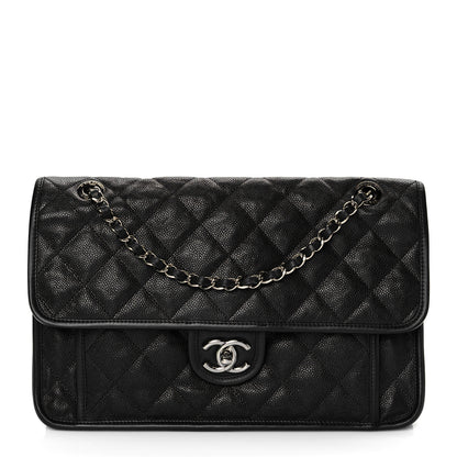 Chanel Caviar Quilted Large French Riviera Flap Black 1 of 10