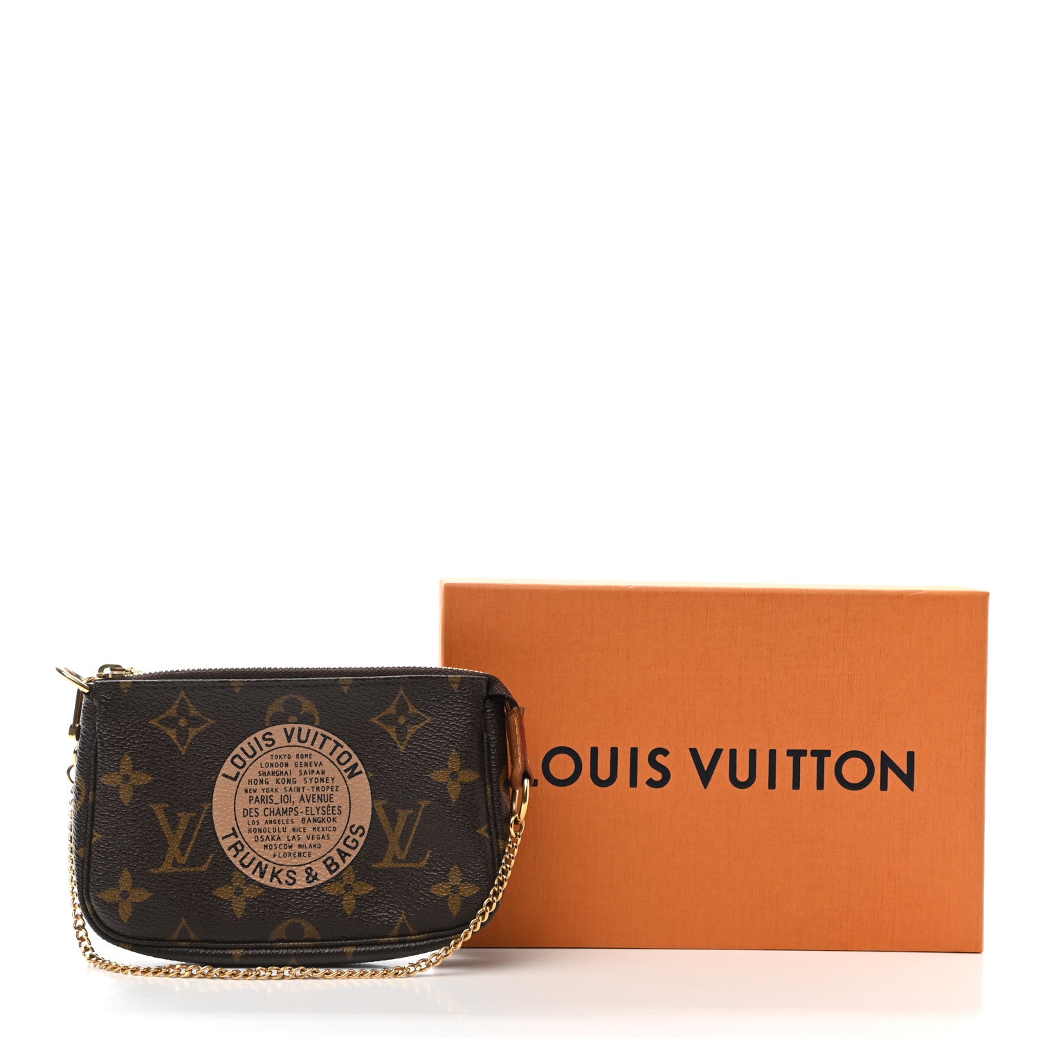 Louis Vuitton Monogram Complice Trunks and Bags Mini Pochette Accessories Beige 7 of 8