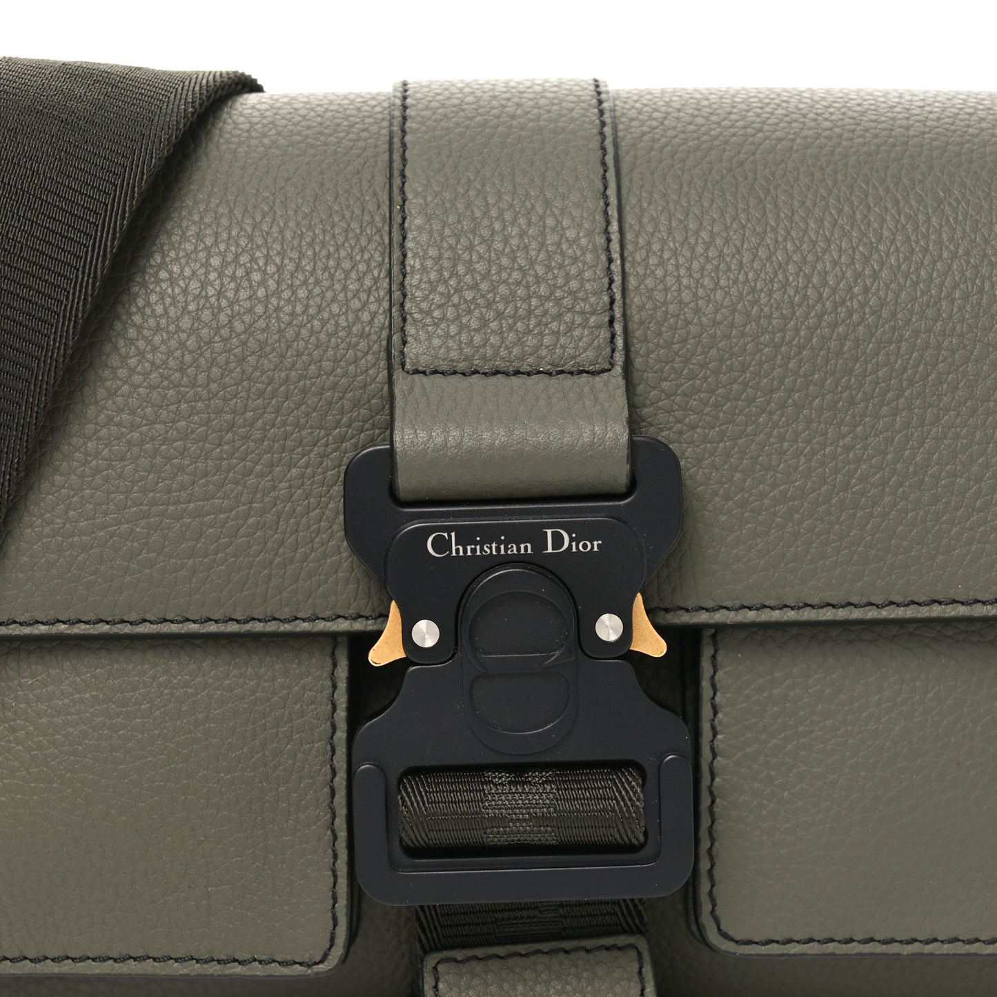 Grained Calfskin Hit The Road Bag Dark Green