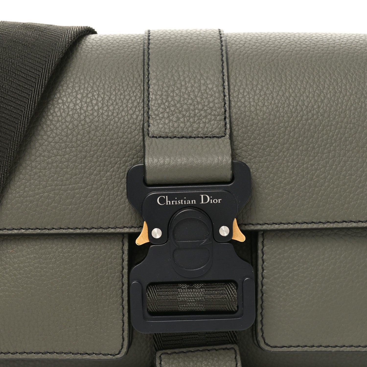 Christian Dior Grained Calfskin Hit The Road Bag Dark Green 8 of 10