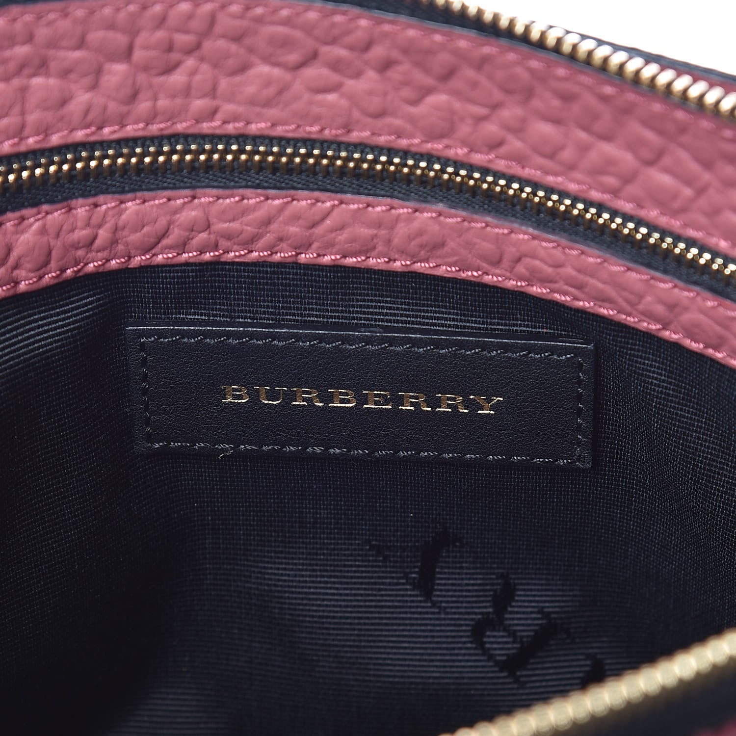 Burberry Signature Grain Calfskin Check Embossed Small Chichester Crossbody Clutch Bag Pink 8 of 9
