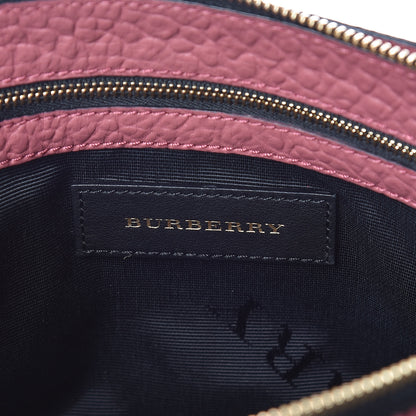 Burberry Signature Grain Calfskin Check Embossed Small Chichester Crossbody Clutch Bag Pink 8 of 9