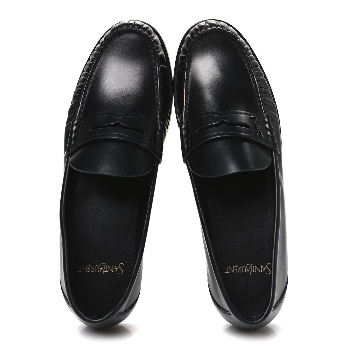 Calfskin Penny Loafers 39 Black