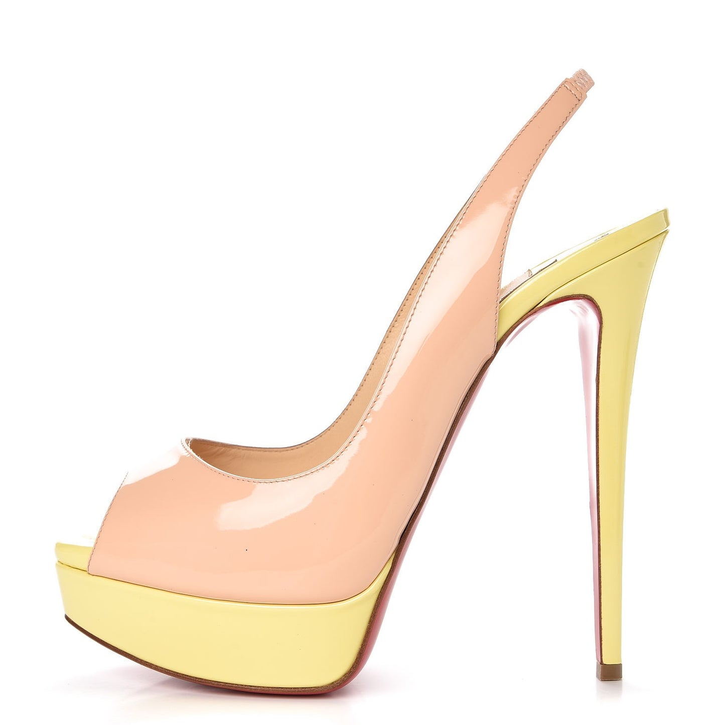 Patent Lady Peep Sling 150 Pumps 39 Poudre