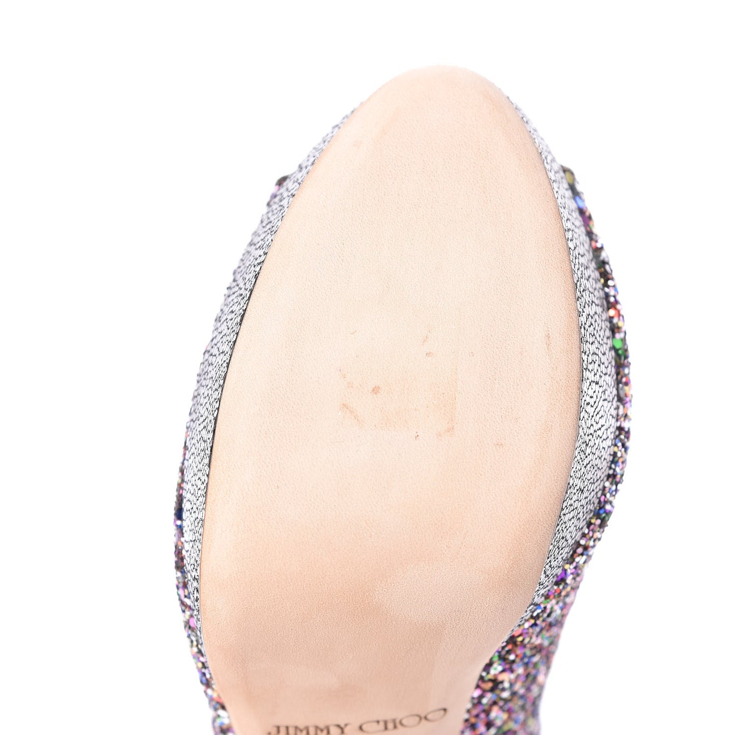 Glitter Fabric Vibe Peep Toe Platform Pumps 40 Multicolor