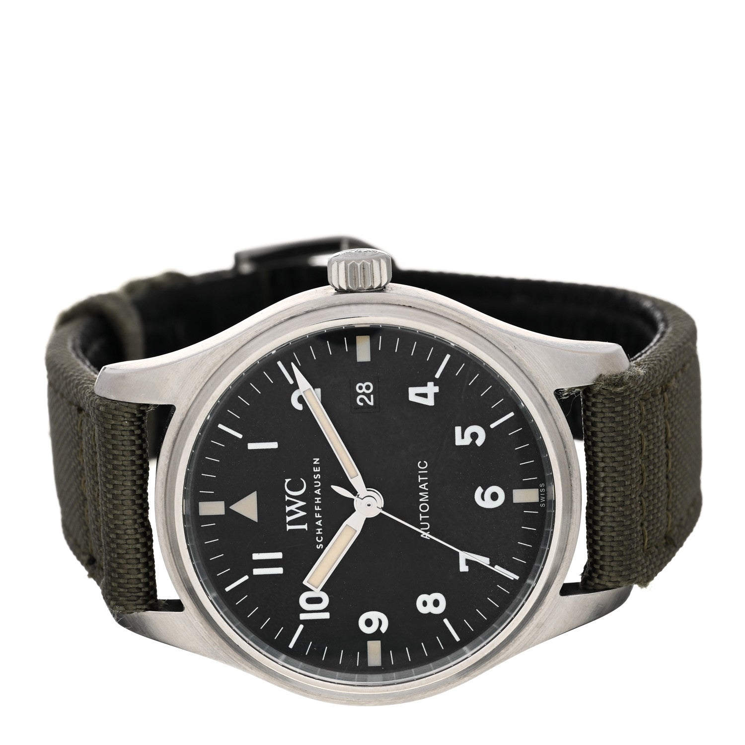 IWC Stainless Steel Fabric 40mm Pilot Mark XI Tribute Automatic Watch Black IW327007 2 of 4