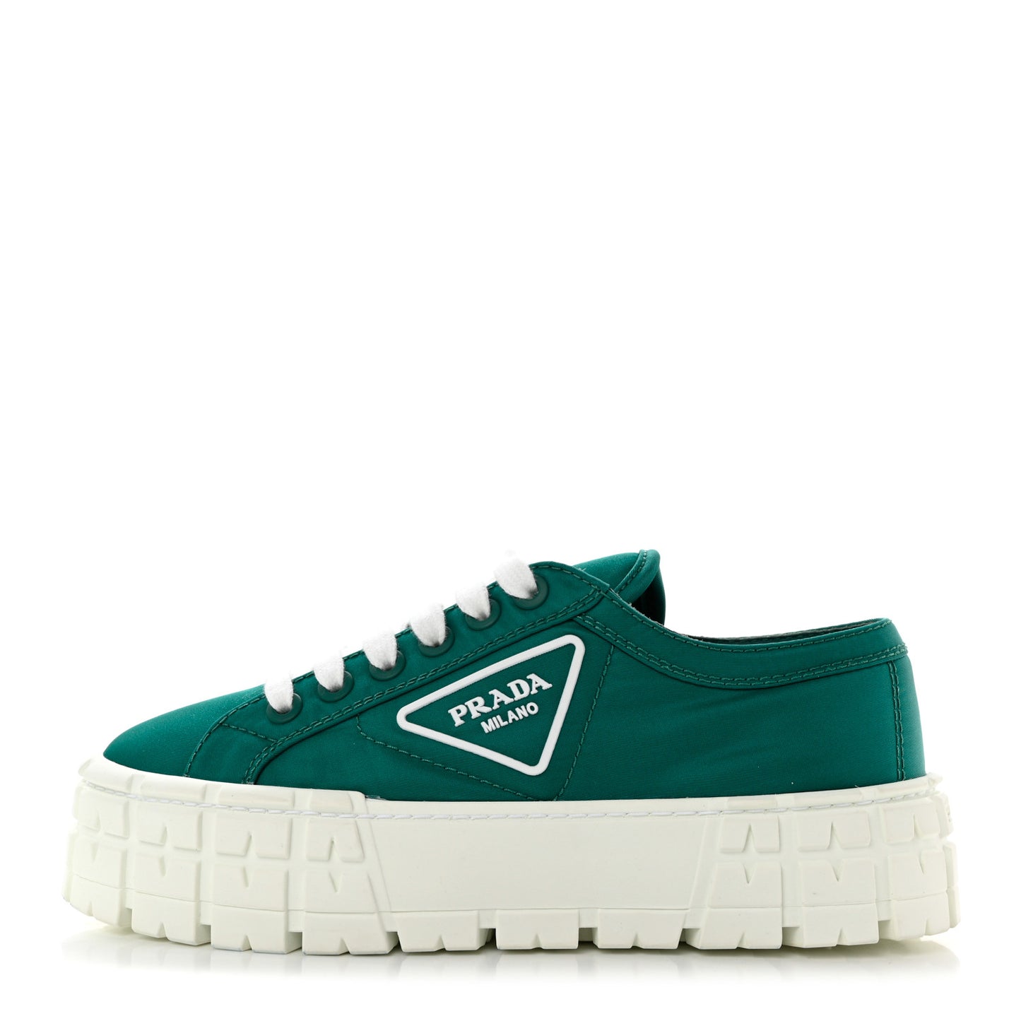 Re-Nylon Gabardine Triangle Logo Double Wheel 50mm Sneakers 38 Assenzio