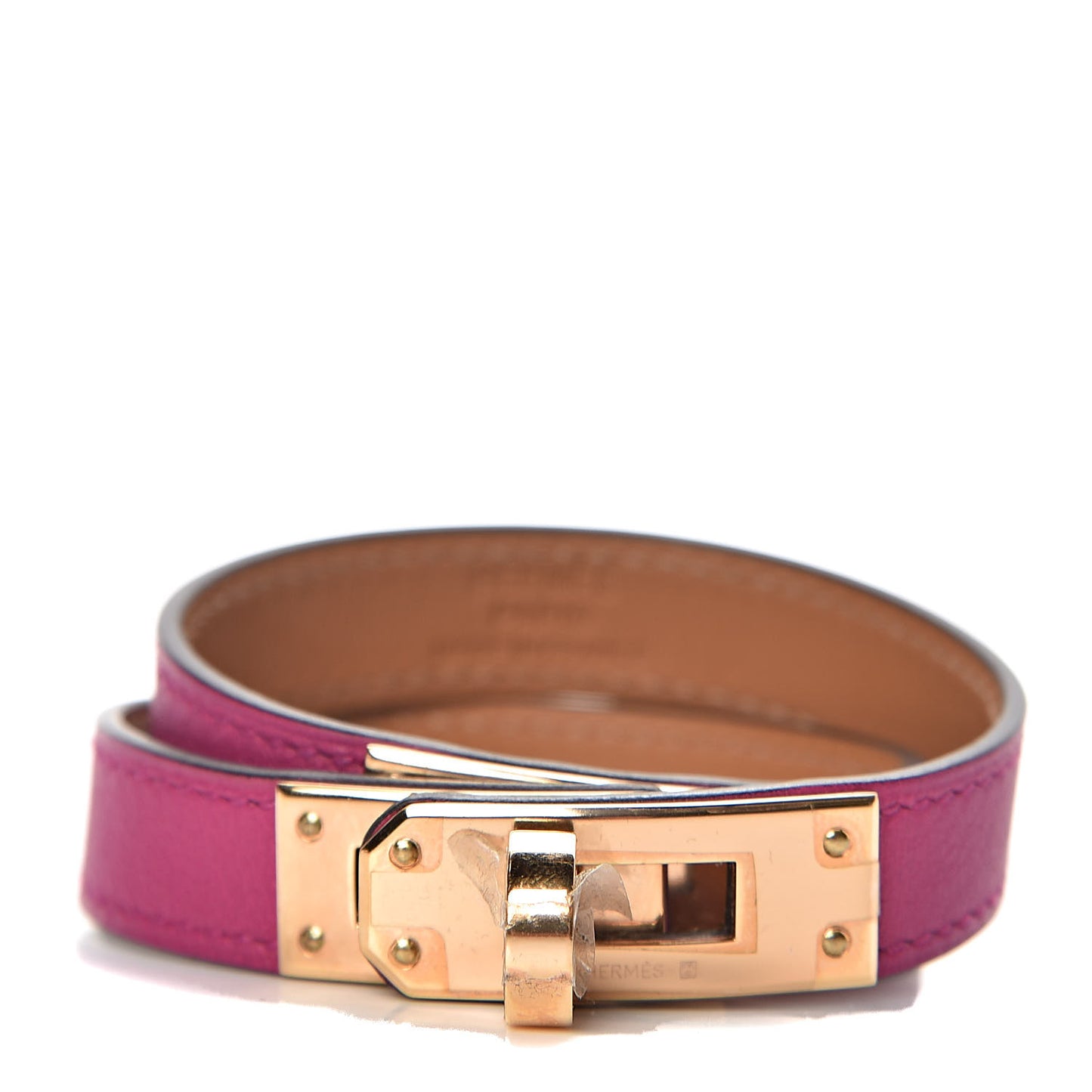 Swift Kelly Double Tour Bracelet T2 Rose Pourpre