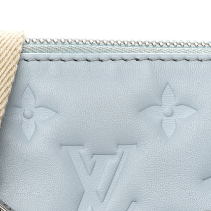 Louis Vuitton Lambskin Embossed Monogram Coussin PM Ice Blue 9 of 11