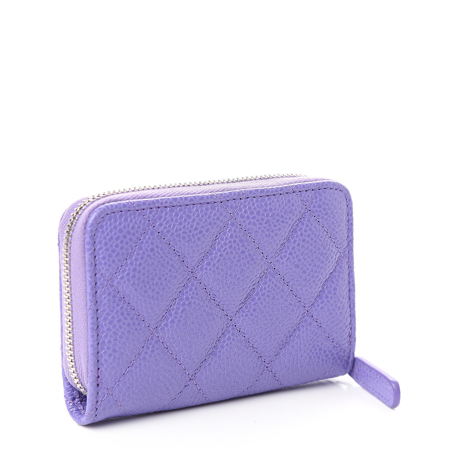 Chanel Caviar Quilted Incognito Zip Coin Purse Purple 2 of 7