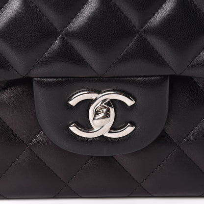 Chanel Lambskin Quilted Jumbo Double Flap Black 14 of 14
