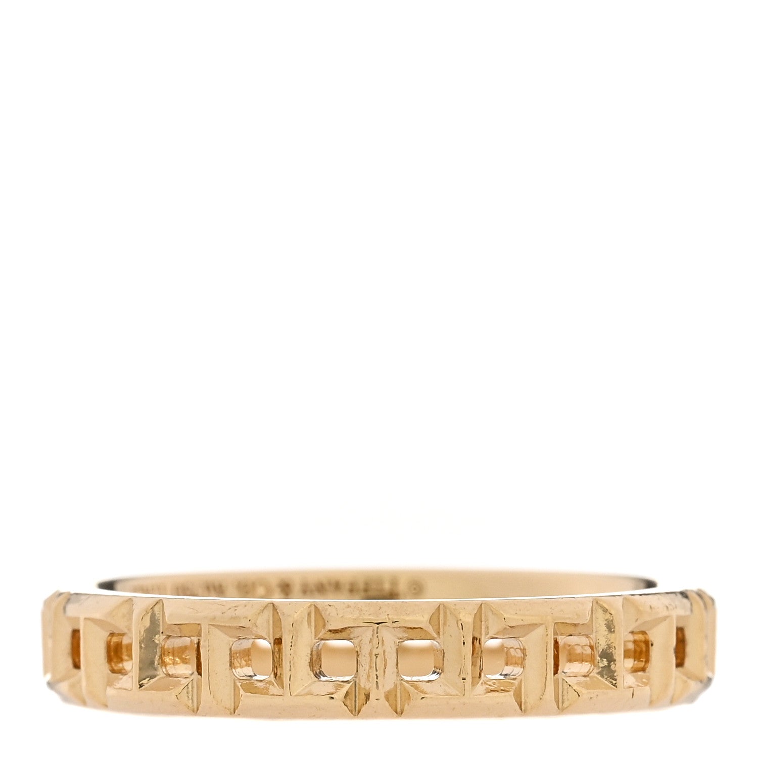 Tiffany 18K Yellow Gold T True Narrow Ring 52 6 3 of 4