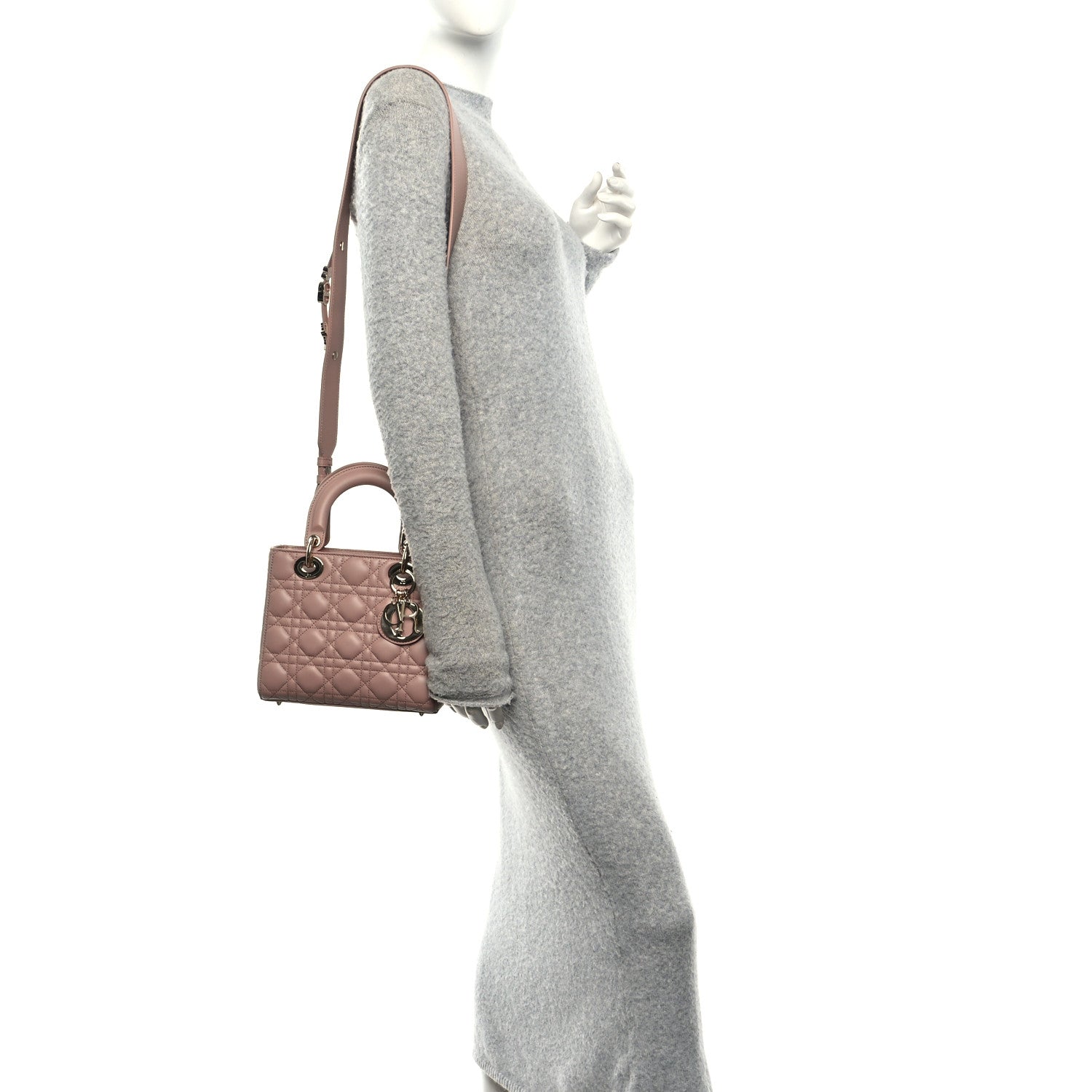 Christian Dior Lambskin Cannage Small My ABCDior Lady Dior Fard 2 of 10