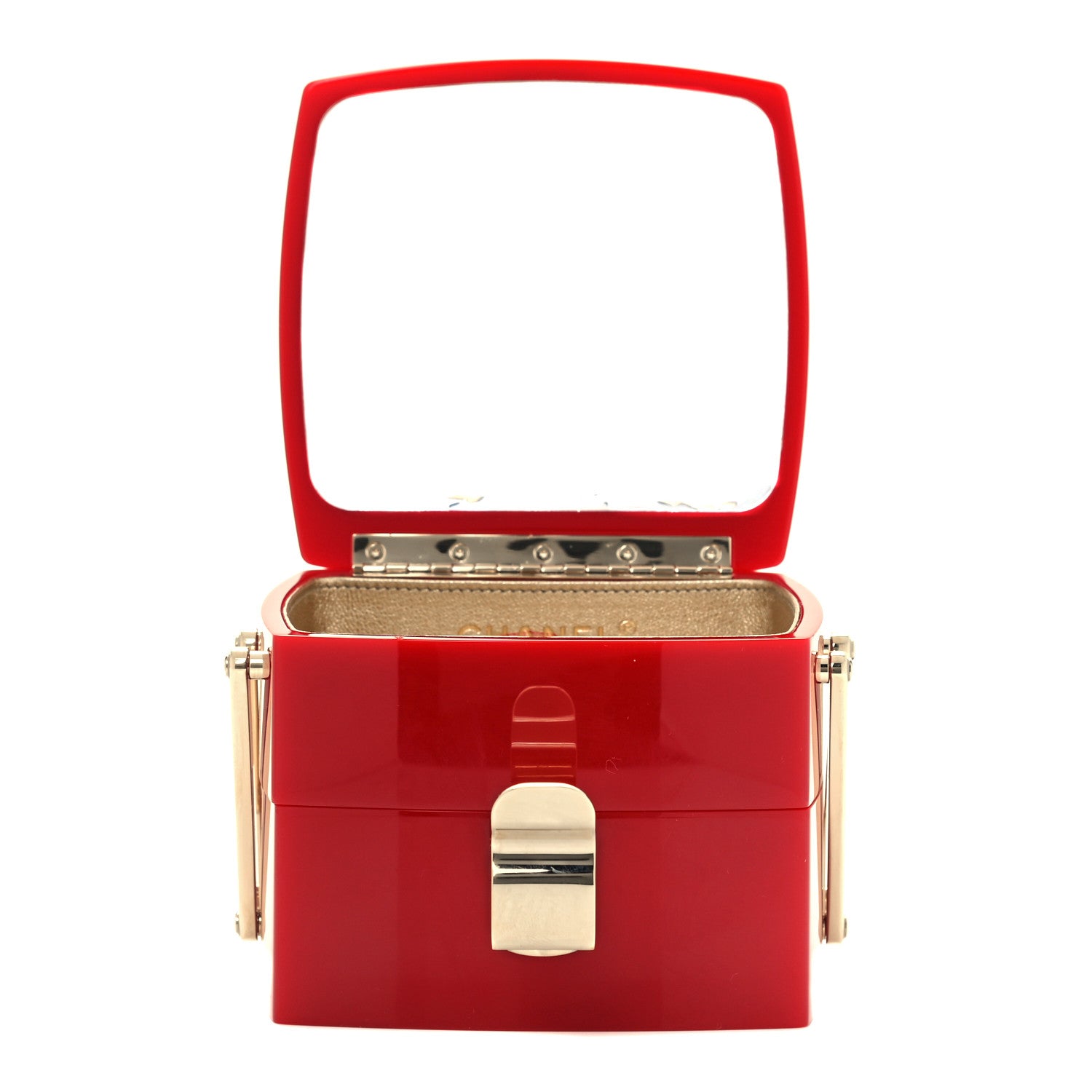 Chanel Plexiglass Evening in L'Atelier Minaudiere Jewelry Box Red