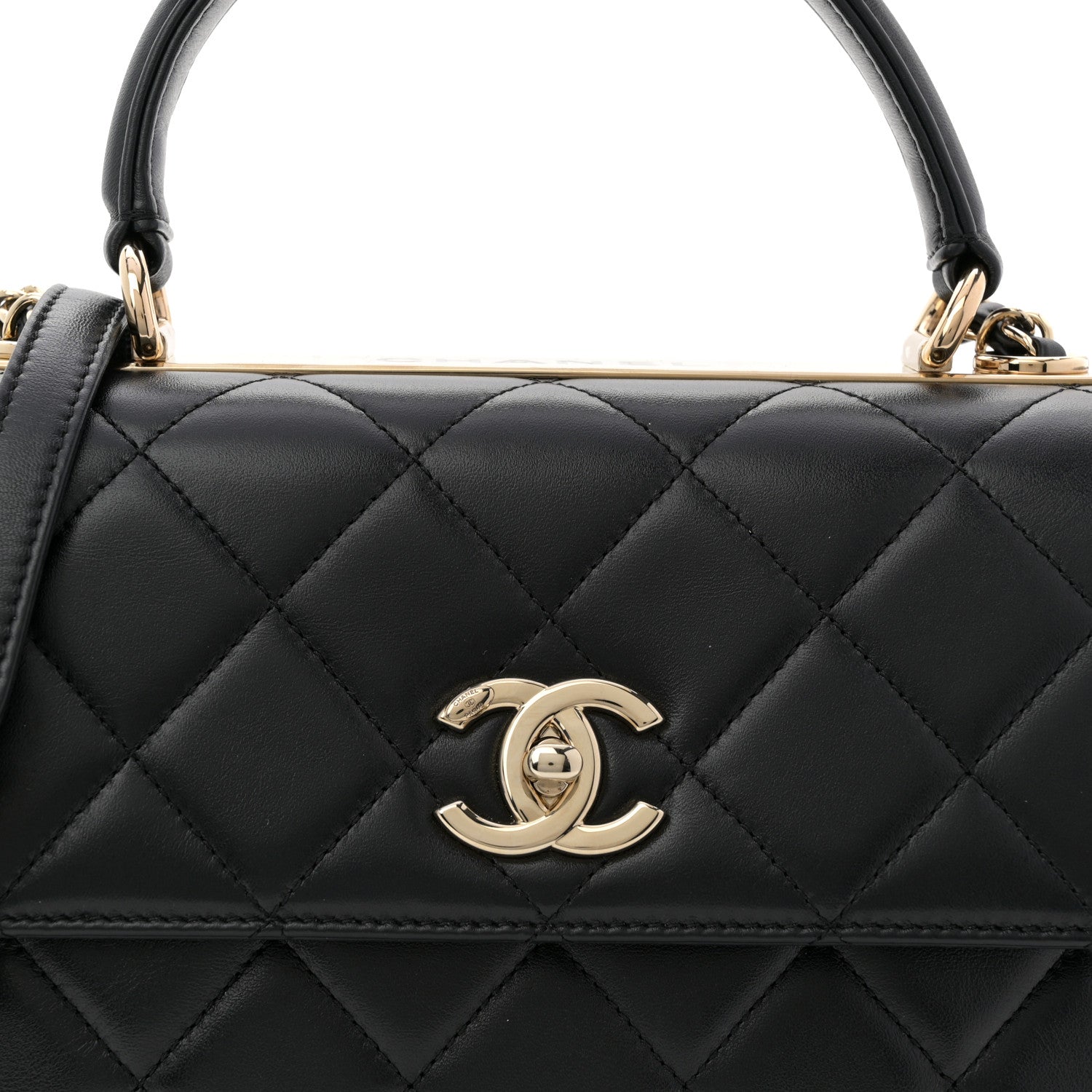 Chanel Lambskin Quilted Small Trendy CC Dual Handle Flap Bag Black 8 of 10