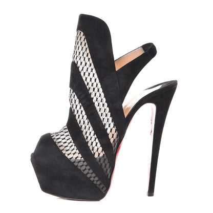 Christian Louboutin Veau Velours Lace Voilette Guizi 160 Pumps 40 Black 1 of 11