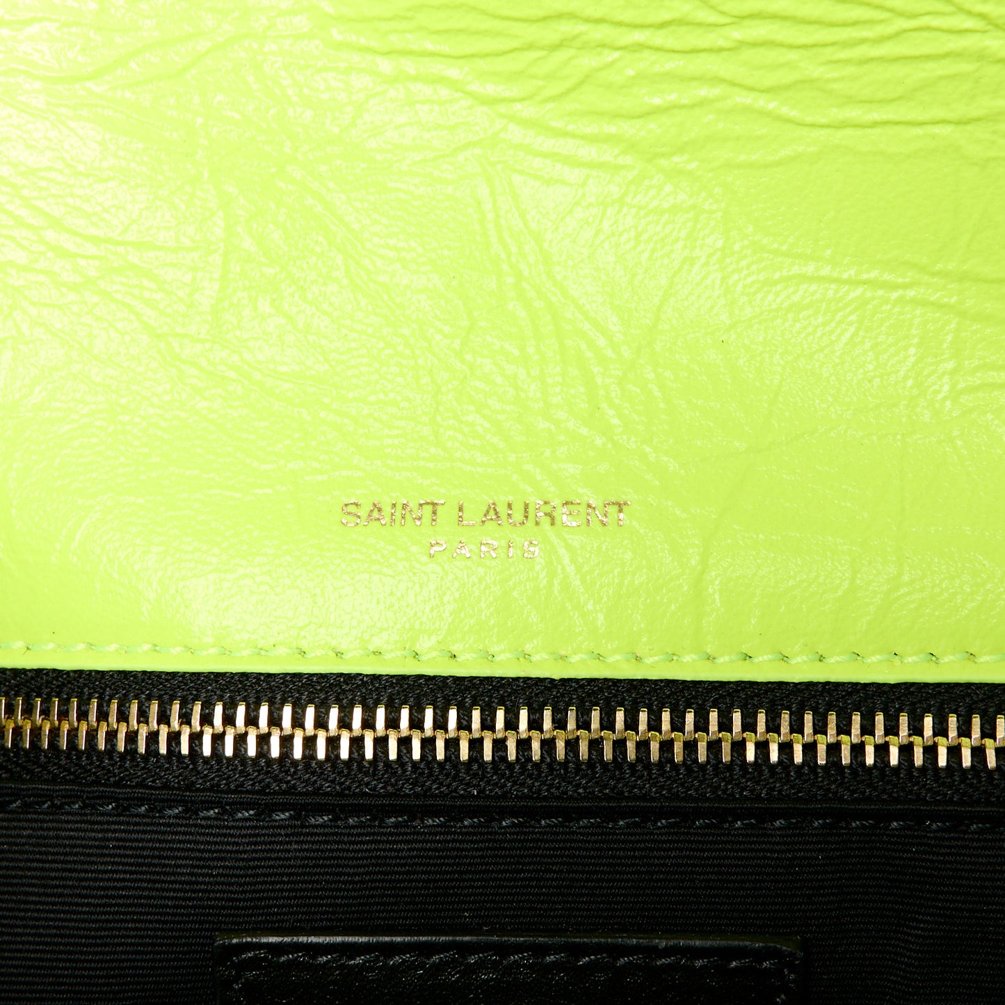 Crinkled Calfskin Matelasse Monogram Medium Niki Chain Satchel Neon Yellow
