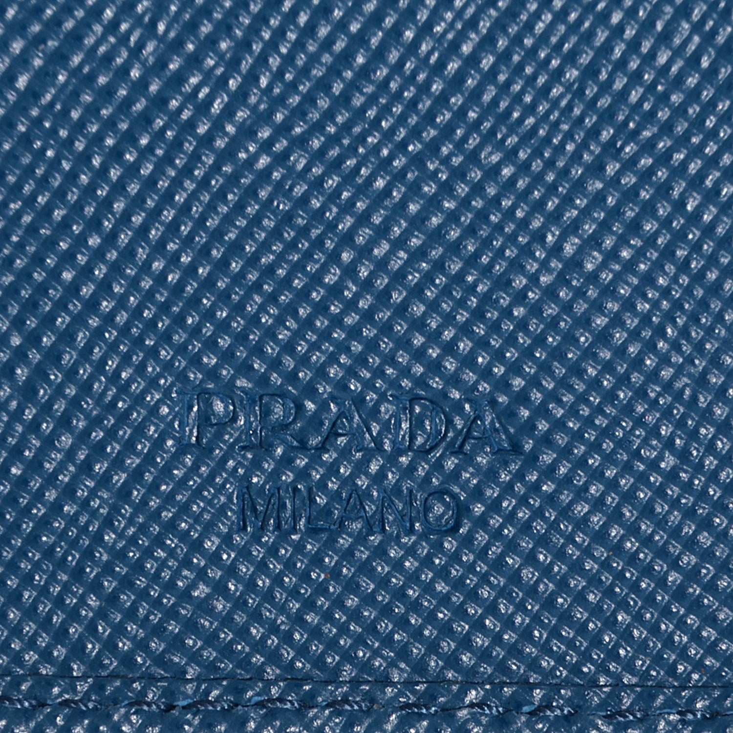 Prada Saffiano Metal Flap Wallet Cobalto 7 of 9