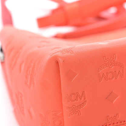 MCM Calfskin Ottomar Monogram Medium Klara Hobo Hot Coral 11 of 11