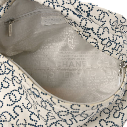 Chanel Canvas Logo CC Bowler Bag Ivory Black 5 of 11