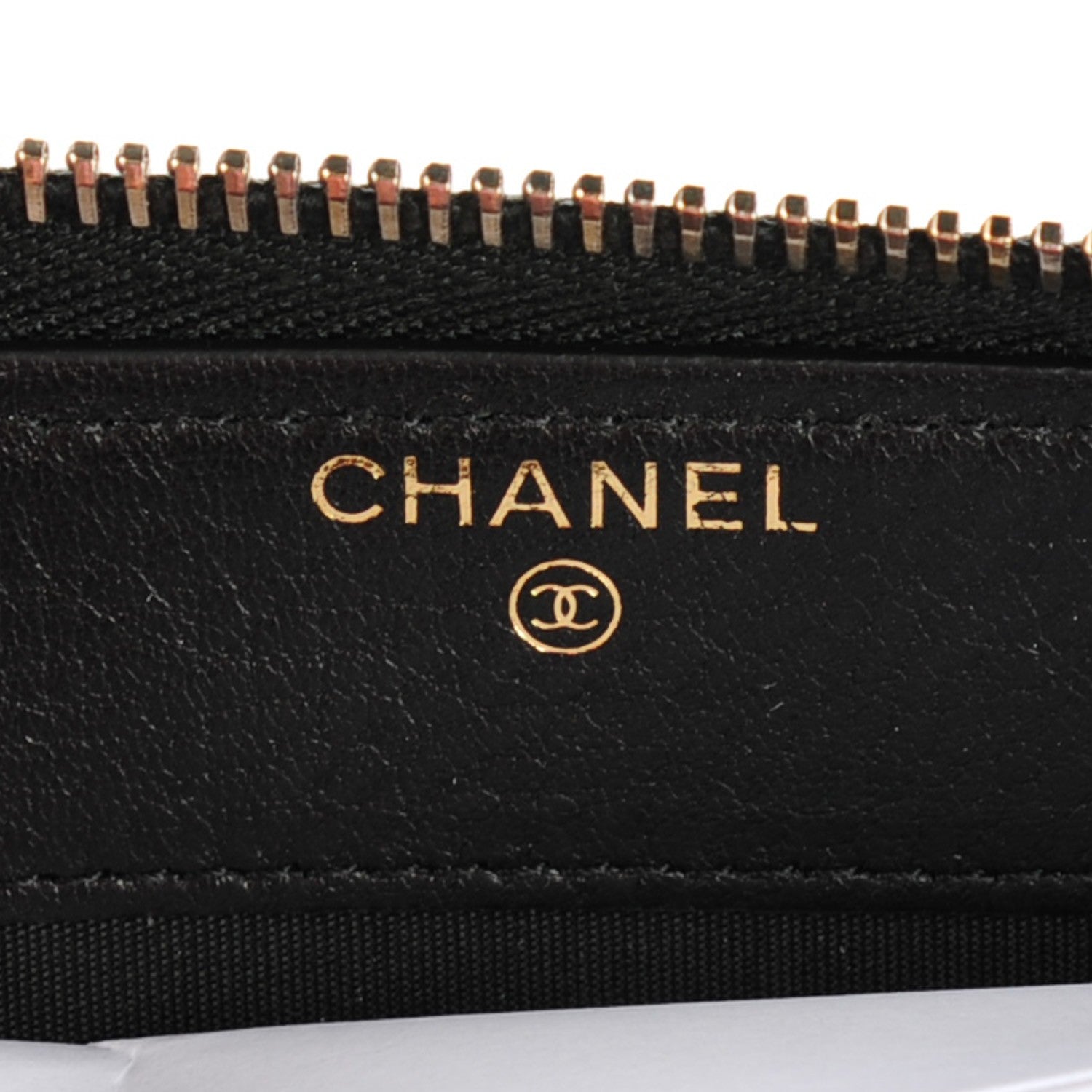 Chanel Textured Lambskin Quilted Large Gusset Zip Around Wallet Black 6 of 8