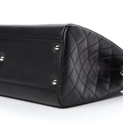 Chanel Calfskin Woven Chain Large Shopping Bag Black 7 of 10