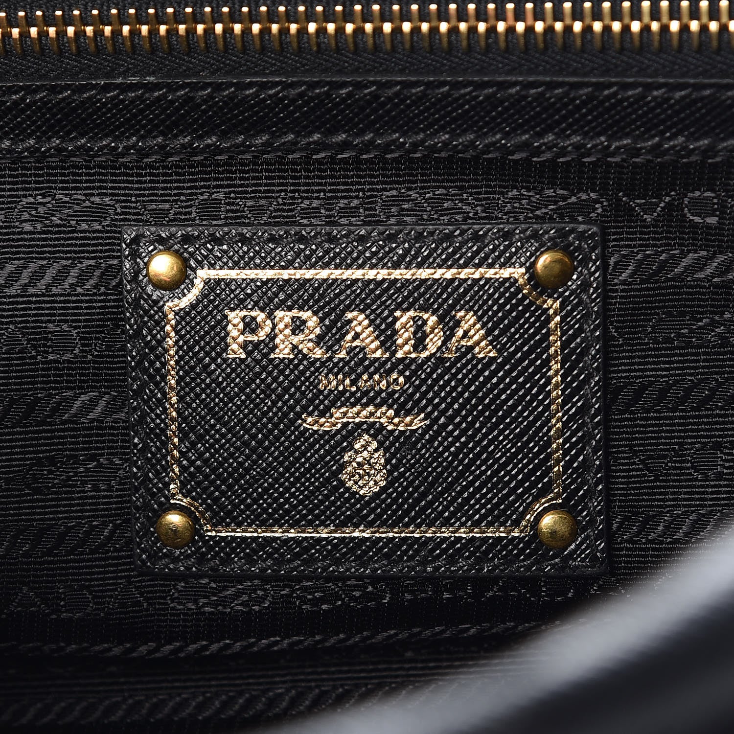 Prada Saffiano Lux Bowler Black Cammeo 7 of 10