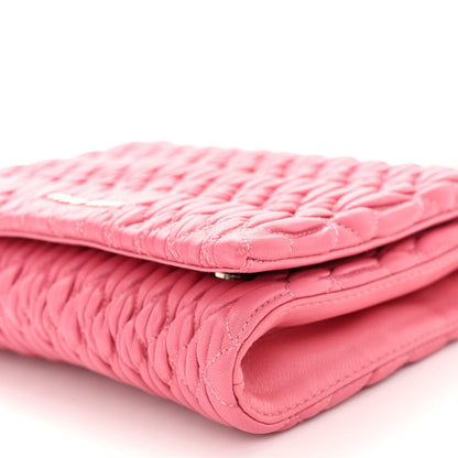Miu Miu Nappa Matelasse Crystal Chain Crossbody Geranio 9 of 9