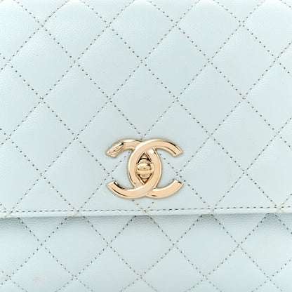 Chanel Caviar Quilted Small Coco Handle Flap Light Blue 8 of 13