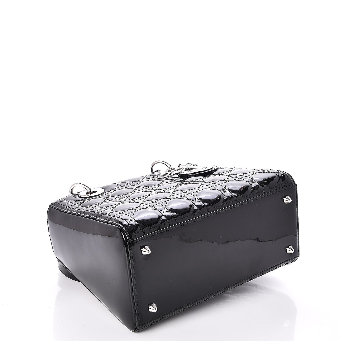 Patent Cannage Medium Lady Dior Black