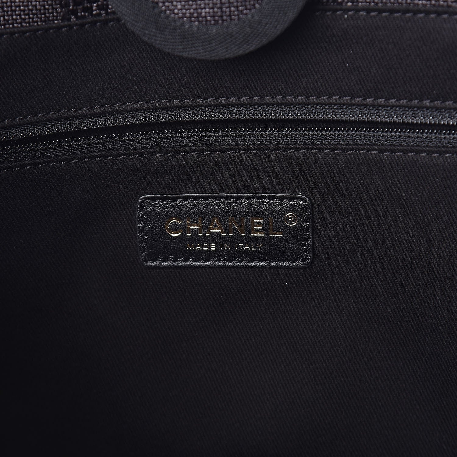 Chanel Mixed Fibers Striped Small Deauville Tote Black 6 of 11