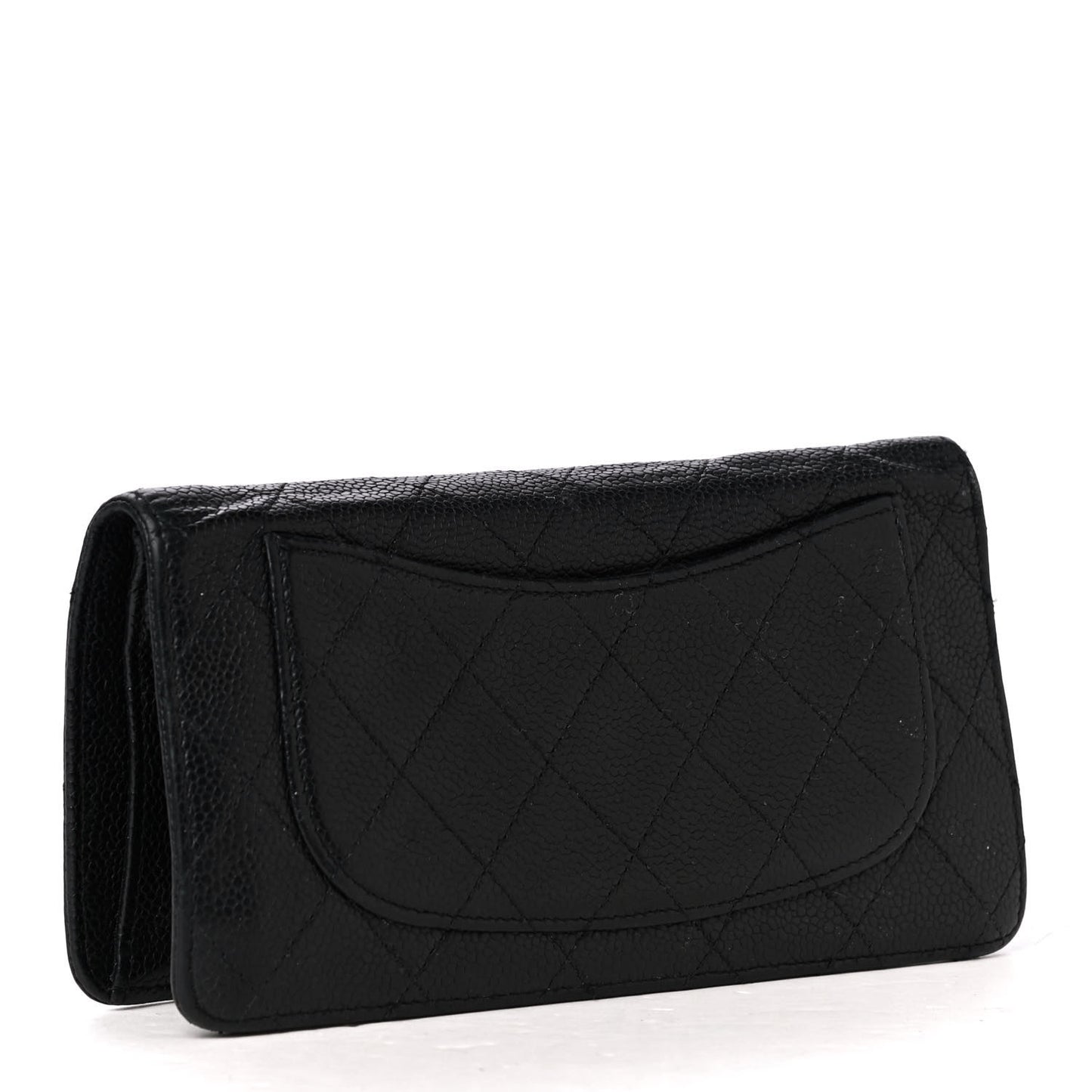 Caviar Quilted Yen Wallet Black